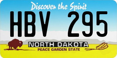 ND license plate HBV295