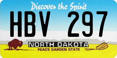 ND license plate HBV297