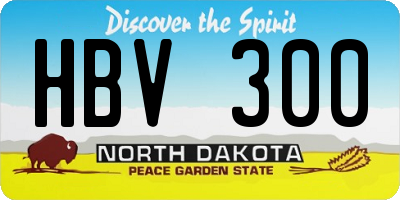 ND license plate HBV300