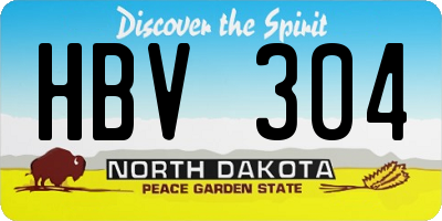 ND license plate HBV304