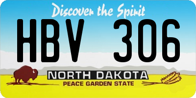 ND license plate HBV306