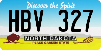 ND license plate HBV327