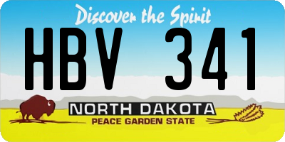 ND license plate HBV341