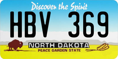 ND license plate HBV369