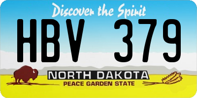 ND license plate HBV379