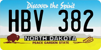 ND license plate HBV382