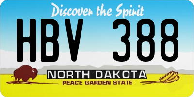 ND license plate HBV388