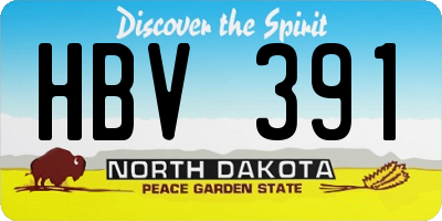 ND license plate HBV391