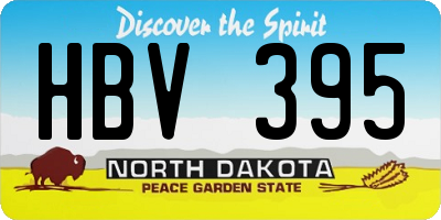 ND license plate HBV395