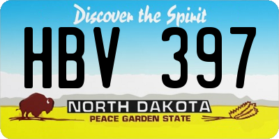 ND license plate HBV397