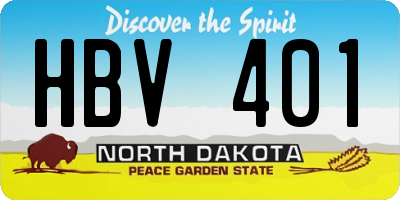 ND license plate HBV401