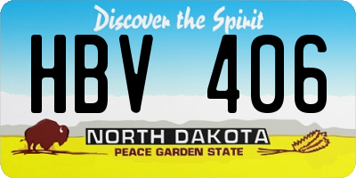 ND license plate HBV406