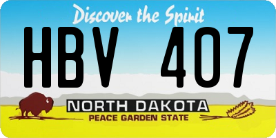 ND license plate HBV407