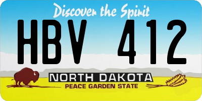 ND license plate HBV412