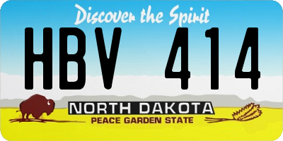 ND license plate HBV414