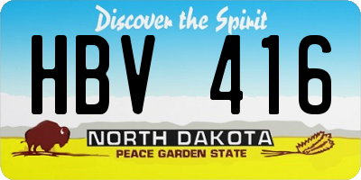 ND license plate HBV416