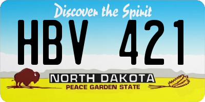 ND license plate HBV421