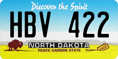 ND license plate HBV422