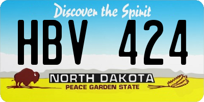 ND license plate HBV424