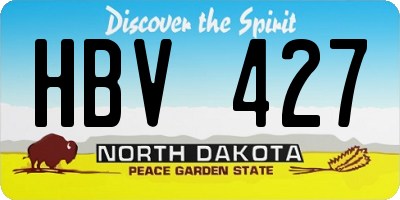 ND license plate HBV427