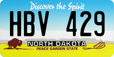 ND license plate HBV429