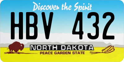 ND license plate HBV432