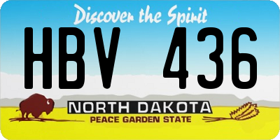 ND license plate HBV436