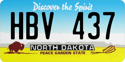 ND license plate HBV437