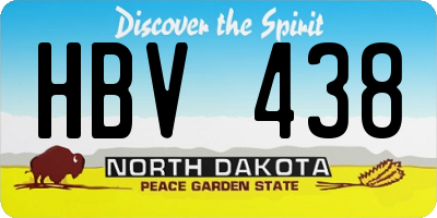 ND license plate HBV438