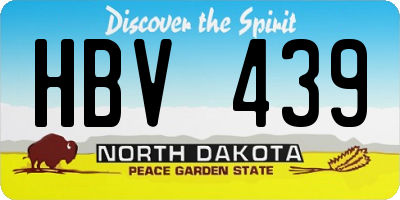 ND license plate HBV439