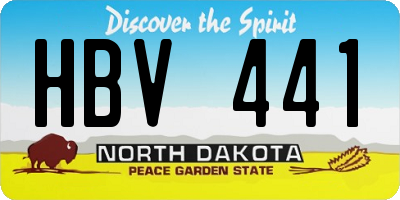 ND license plate HBV441