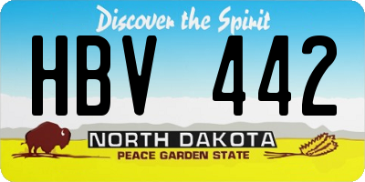 ND license plate HBV442