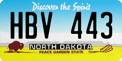 ND license plate HBV443