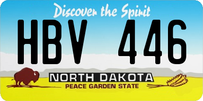 ND license plate HBV446