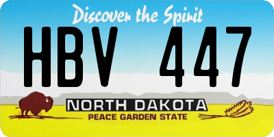 ND license plate HBV447