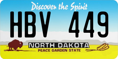 ND license plate HBV449