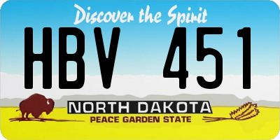 ND license plate HBV451