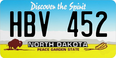 ND license plate HBV452