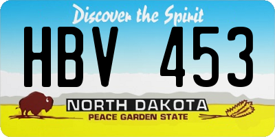 ND license plate HBV453