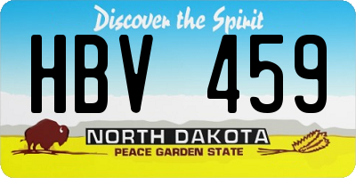 ND license plate HBV459