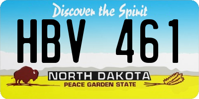 ND license plate HBV461