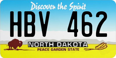 ND license plate HBV462