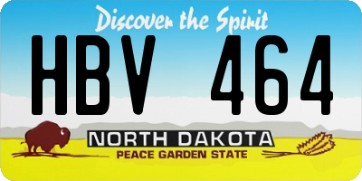 ND license plate HBV464