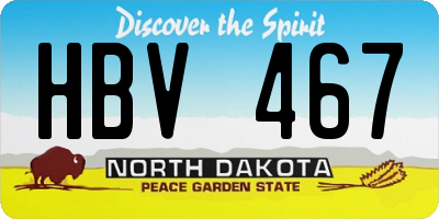 ND license plate HBV467