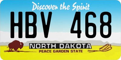 ND license plate HBV468