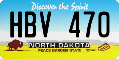 ND license plate HBV470