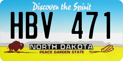 ND license plate HBV471