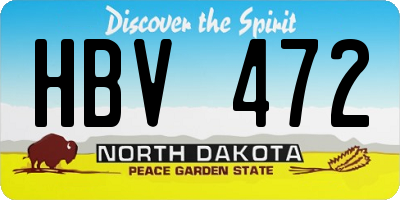 ND license plate HBV472