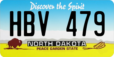 ND license plate HBV479