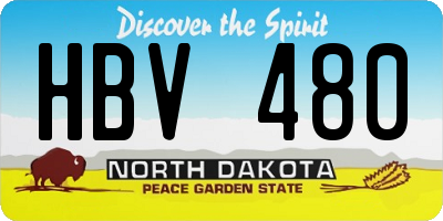 ND license plate HBV480